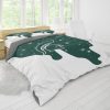 NCAA Michigan State Spartans White Green Bedding Set