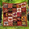 NCAA Iowa State Cyclones Cardinal Black Quilt Blanket