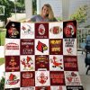 NCAA Louisville Cardinals Brown White Quilt Blanket