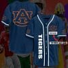 NCAA Auburn Tigers Custom Name Blue Baseball Jersey