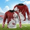 NCAA Oklahoma Sooners Custom Name Crimson White Pullover Hoodie