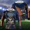 NCAA Auburn Tigers Custom Name Navy Blue Zip Up Hoodie