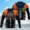 NCAA Auburn Tigers Custom Name Black Orange Zip Up Hoodie