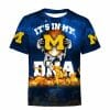 NCAA Michigan Wolverines Navy Blue Baby Groot T-Shirt