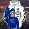 NCAA Kentucky Wildcats White Blue Achmed Zip Up Hoodie