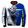 NCAA Kentucky Wildcats Baby Groot White Blue Bomber Jacket