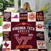 NCAA Virginia Tech Hokies Maroon White Quilt Blanket