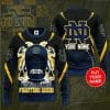 NCAA Notre Dame Fighting Irish Custom Name Blue Skull Sweatshirt