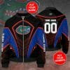NCAA Florida Gators Custom Name Number Blue Black Bomber Jacket