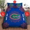 NCAA Florida Gators Custom Name Blue Orange Bedding Set