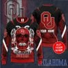 NCAA Oklahoma Sooners Custom Name Skull Crimson Black Sweatshirt