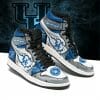 NCAA Kentucky Wildcats Grey Blue Air Jordan 1 High Sneakers