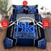 NCAA Kentucky Wildcats Custom Name Blue Black Bedding Set