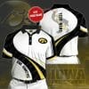 NCAA Iowa Hawkeyes Custom Name White Black Polo Shirt