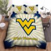 NCAA West Virginia Mountaineers Gold Blue Bedding Set
