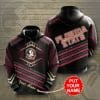NCAA Florida State Seminoles Custom Name Garnet Black Pullover Hoodie