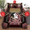 NCAA Florida State Seminoles Custom Name Garnet Black Bedding Set