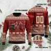 NCAA Oklahoma Sooners Custom Text Number Ugly Christmas Sweater