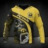 NCAA Iowa Hawkeyes Black Gold Skull Pullover Hoodie
