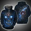 NCAA Auburn Tigers Navy Blue Skull Pullover Hoodie
