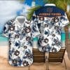 NCAA Auburn Tigers Blue Flowers White Hawaiian Shirt