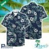NCAA Notre Dame Fighting Irish White Flowers Blue Hawaiian Shirt