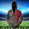 NCAA Arkansas Razorbacks American Flag Zip Up Hoodie