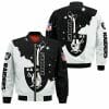 NFL Las Vegas Raiders Silver Black Bomber Jacket