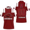 NCAA Arkansas Razorbacks Custom Name Number Red Polo Shirt