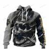 NCAA Notre Dame Fighting Irish Custom Name Number Skull Grey Pullover Hoodie
