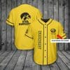 NCAA Iowa Hawkeyes Custom Name Gold Baseball Jersey
