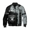 NFL Las Vegas Raiders Black Silver Bomber Jacket