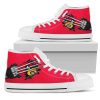 NCAA Louisville Cardinals Red Scratch High Top Shoes