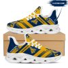 NCAA West Virginia Mountaineers Custom Name Gold Blue Max Soul Shoes
