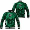 NCAA Notre Dame Fighting Irish Green Skull Baseball Jacket