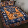 NCAA Auburn Tigers Custom Name Blue Orange Bedding Set