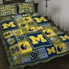 NCAA Michigan Wolverines Maize Navy Blue Bedding Set