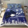 NCAA UCLA Bruins Blue Merry Christmas Bedding Set