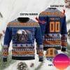 NCAA Auburn Tigers Custom Text Number Ugly Christmas Sweater