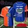 NCAA Florida Gators Custom Name Blue Orange Baseball Jersey