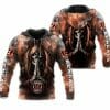 NFL Cincinnati Bengals Skull Smoke Zip Up Hoodie