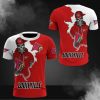 NCAA Louisville Cardinals Red White Skull T-Shirt