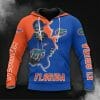 NCAA Florida Gators Blue Skull Orange Pullover Hoodie