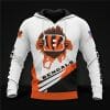 NFL Cincinnati Bengals White Orange Pullover Hoodie