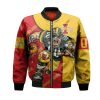 NCAA Iowa State Cyclones Custom Number Cardinal Gold Bomber Jacket