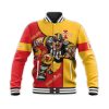 NCAA Iowa State Cyclones Custom Number Cardinal Gold Baseball Jacket