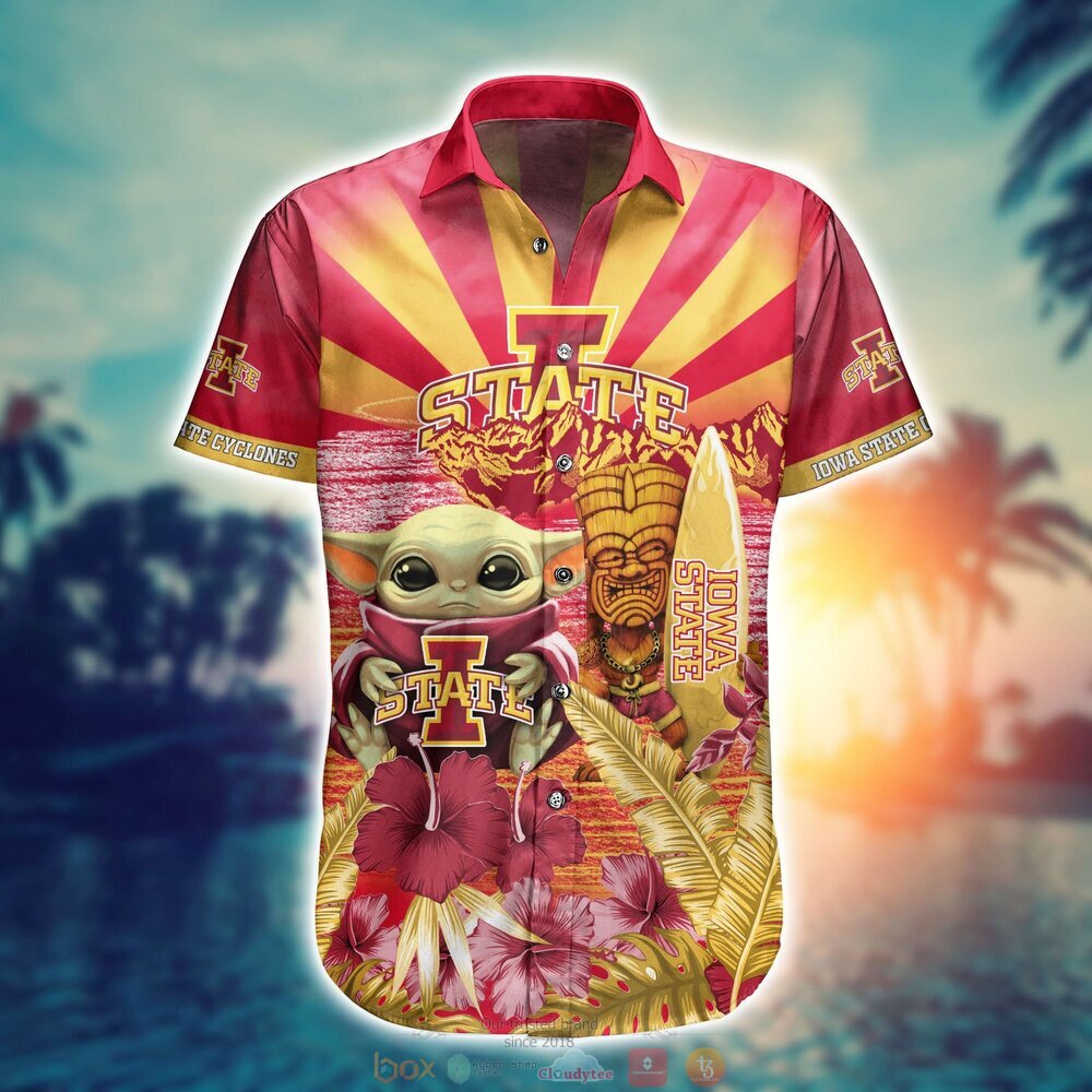 NCAA Iowa State Cyclones Baby Yoda Hawaiian Shirt NCAA Iowa State Cyclones Baby Yoda Hawaiian Shirt
