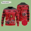NCAA Louisville Cardinals Red Black Ugly Christmas Sweater V2