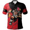 NCAA Louisville Cardinals Custom Number Red Black Polo Shirt