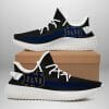 NCAA Notre Dame Fighting Irish Black Blue Yeezy Boost Sneakers